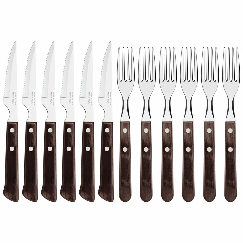 Tramontina Grillbestick 12 delar Brun