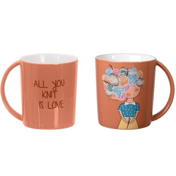 Modern House Knit Mugg 25 cl Orange
