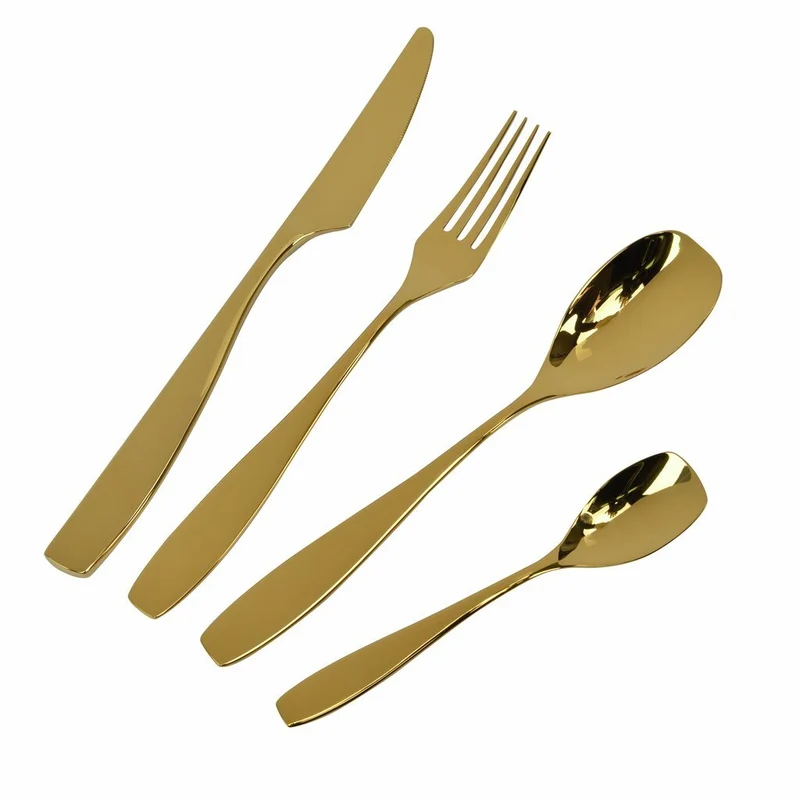 Modern House Golden Rose Bestickset 24 Delar Guld