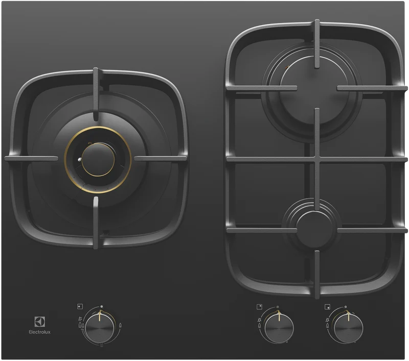 Electrolux 60cm Black Ceramic Glass Gas Cooktop