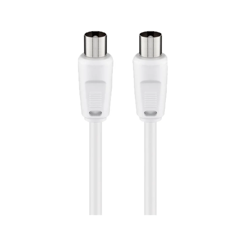 Goobay 5m Antenna Cable (<70 dB) (M/M) for TVs/Receivers/Radios - White