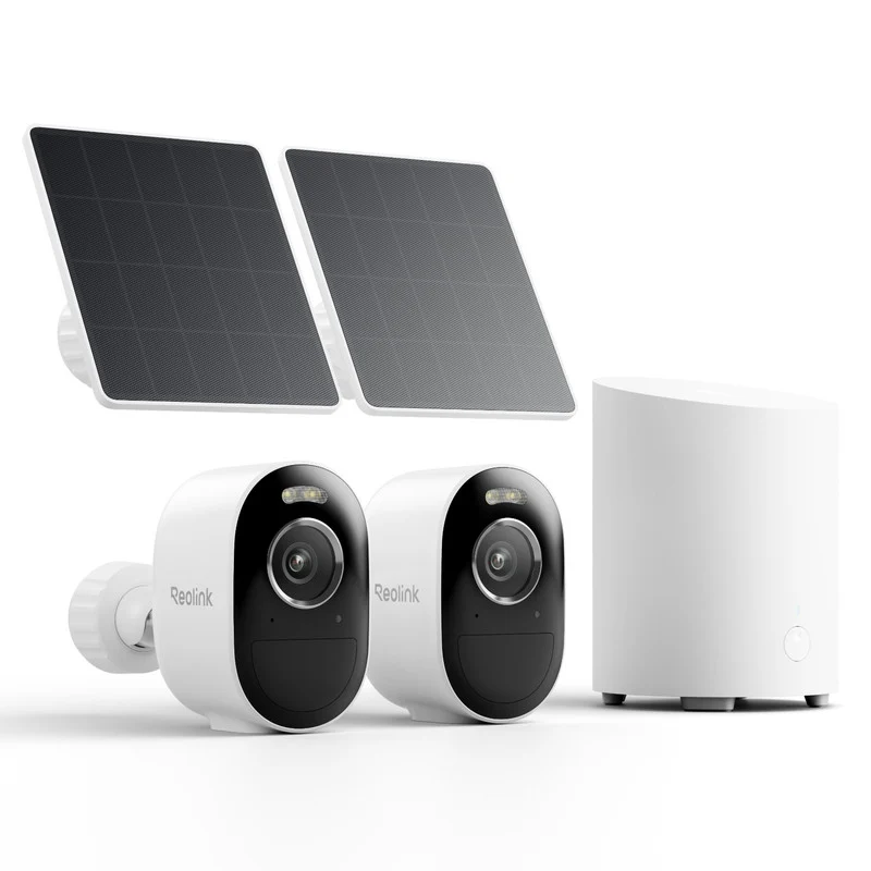 Reolink 3K 5MP HD Security Camera System 2 Pack Solar/Battery Powered Wire-Free