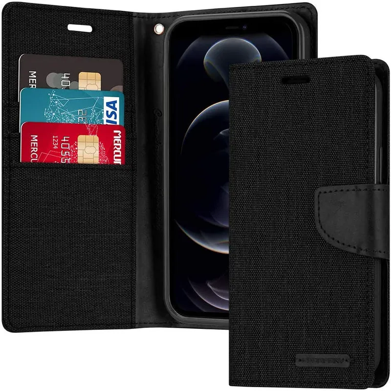 Goospery Canvas Diary for iPhone 17 Pro Max - Black
