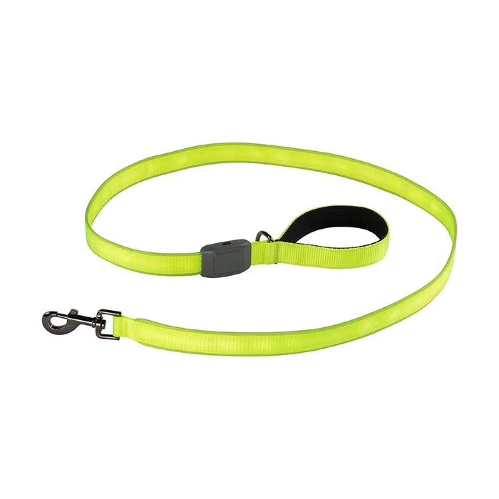Nite Ize NiteDog Rechargeable LED Leash 1.22m Lime Green Nylon Dog Lead - Green