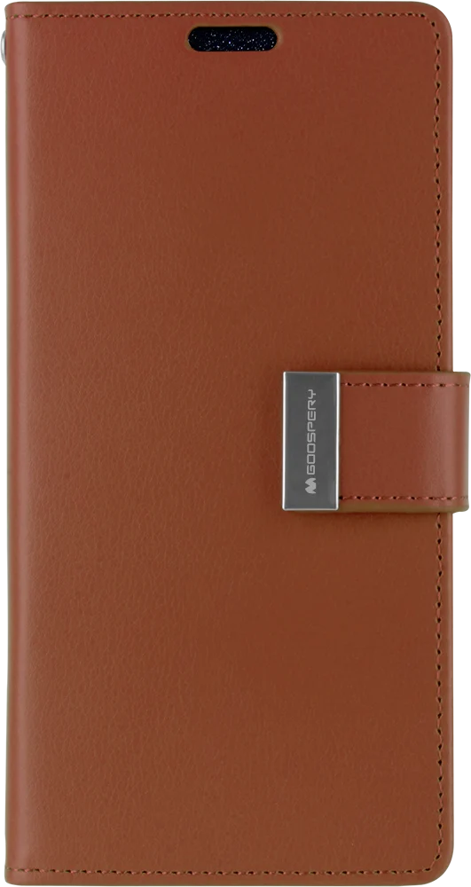 Goospery Rich Diary Case for iPhone 7/8/SE 2020/ SE 2022 - Brown/Black