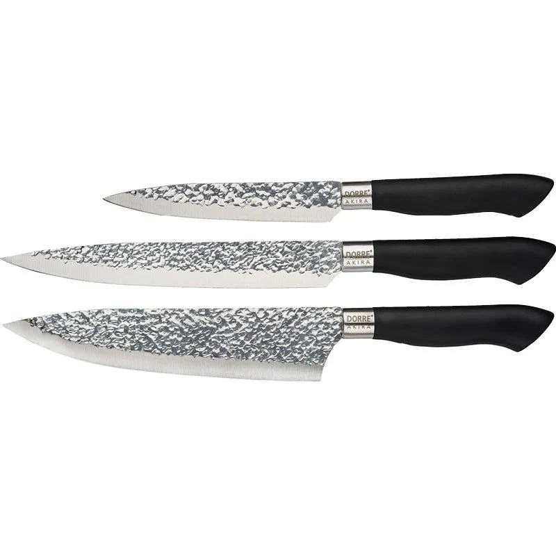 Dorre Akira Knivset Svart 3 delar