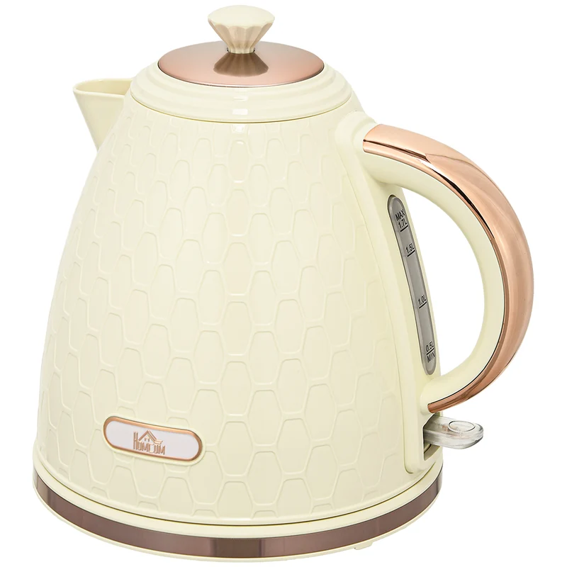Elkedel, 2200W, vindue, filter, hurtig kogning, beige