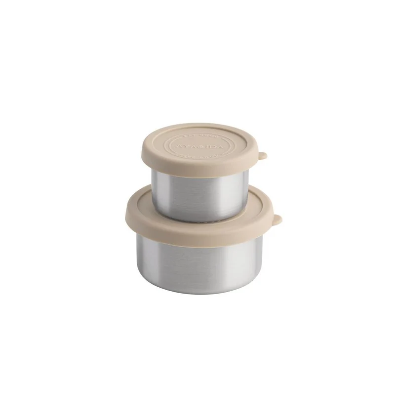 Snack Container, Cream Beige - 2 stk