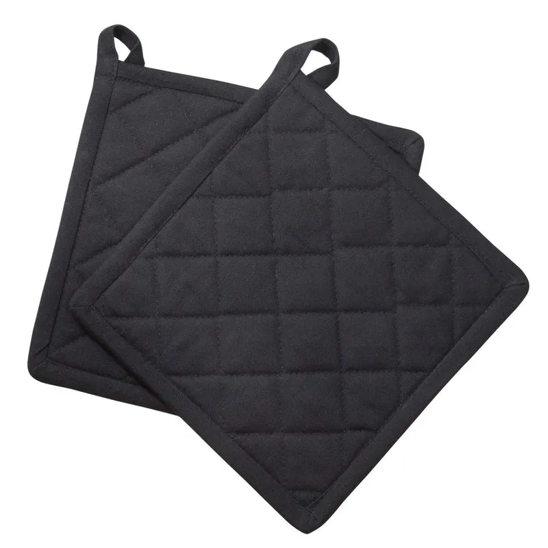 Grydelapper, sort - 2 stk