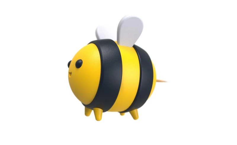 Bee tandstikholder - sort/gul