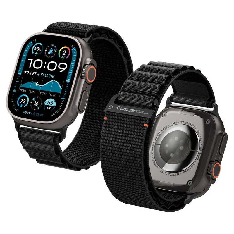 Spigen Apple Watch 49mm 46mm 45mm 44mm 42mm WBF1 Band (Black)