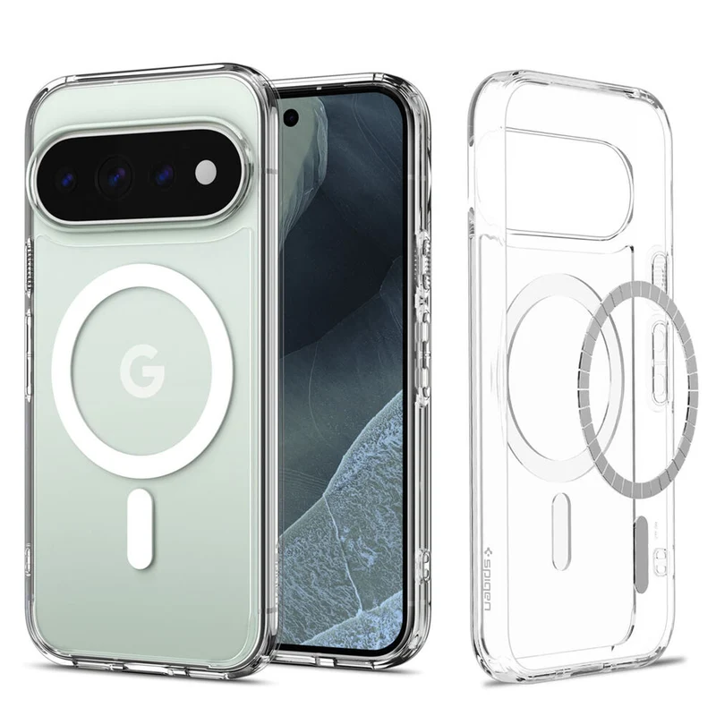 Spigen Google Pixel 11 Pro Ultra Hybrid (MagFit) Case (Clear Case / White Ring)