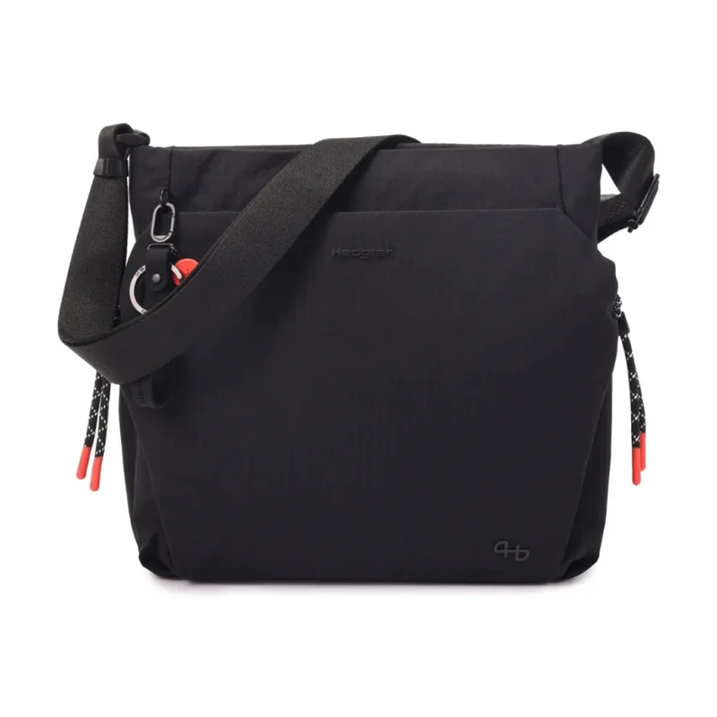 Hedgren MAKOTO 15.2L Womens Square Crossover Bag Lightweight Crossbody Black