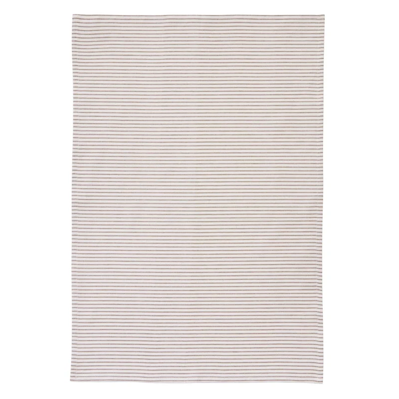 Viskestykke stribet, brun/hvid - 50x70 cm.