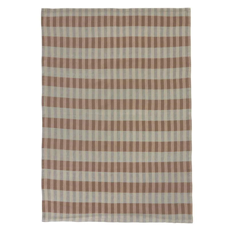 Viskestykke ternet, grøn - 50x70 cm.