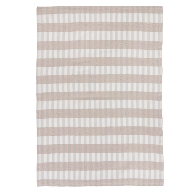 Viskestykke ternet, sand - 50x70 cm.