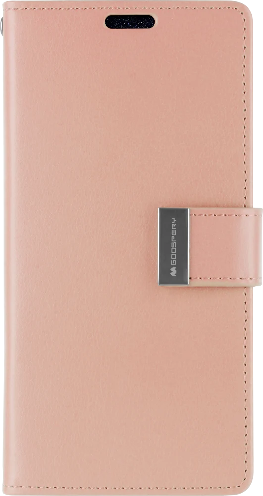 Goospery Rich Diary Case for iPhone 13 Mini - rose gold
