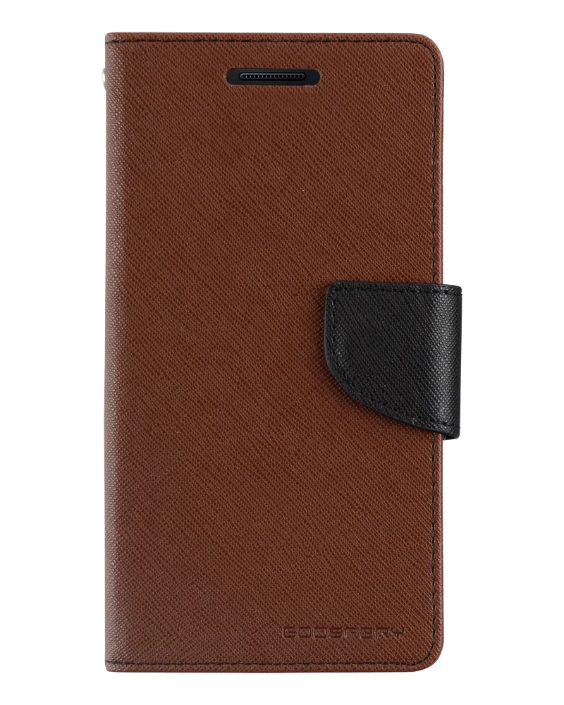 Fancy Diary Case for iPhone 13 mini - Brown/Black