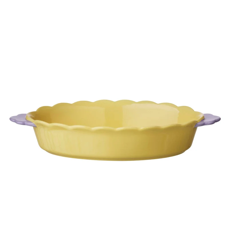 Two-toned bagefad, gul/lilla - L35 cm