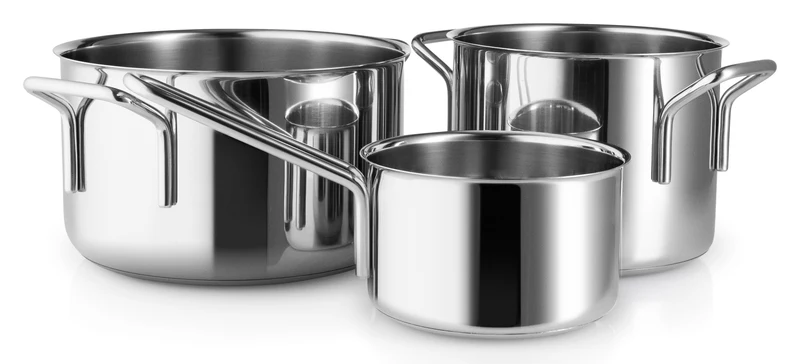 Stainless Steel grydesæt - 3 stk.