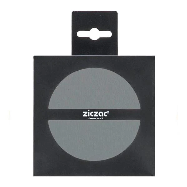 Ziczac Togo Glasunderlägg 10 cm 4-pack Grå
