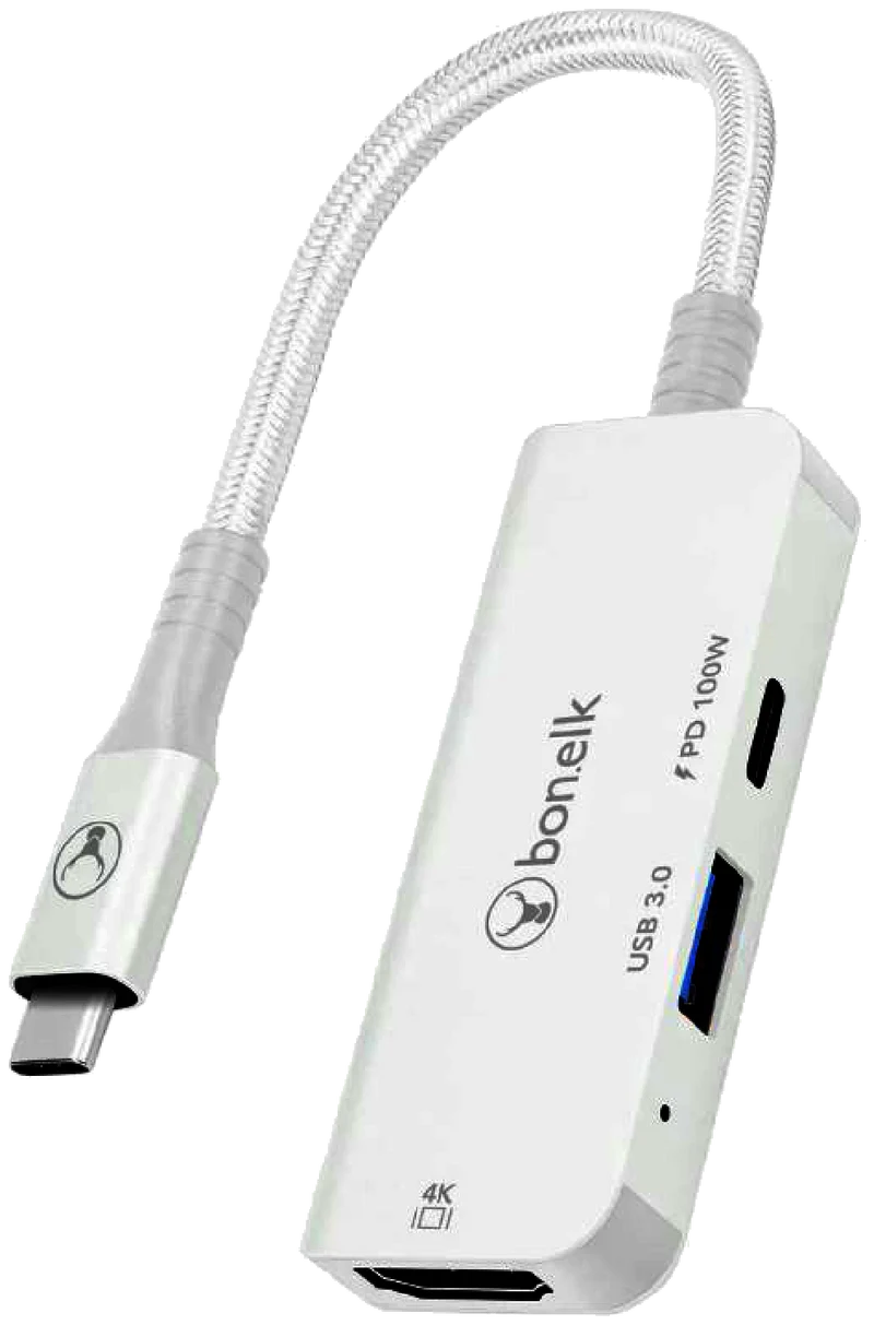 Bonelk Long-Life 3in1 Multiport Hub (White)