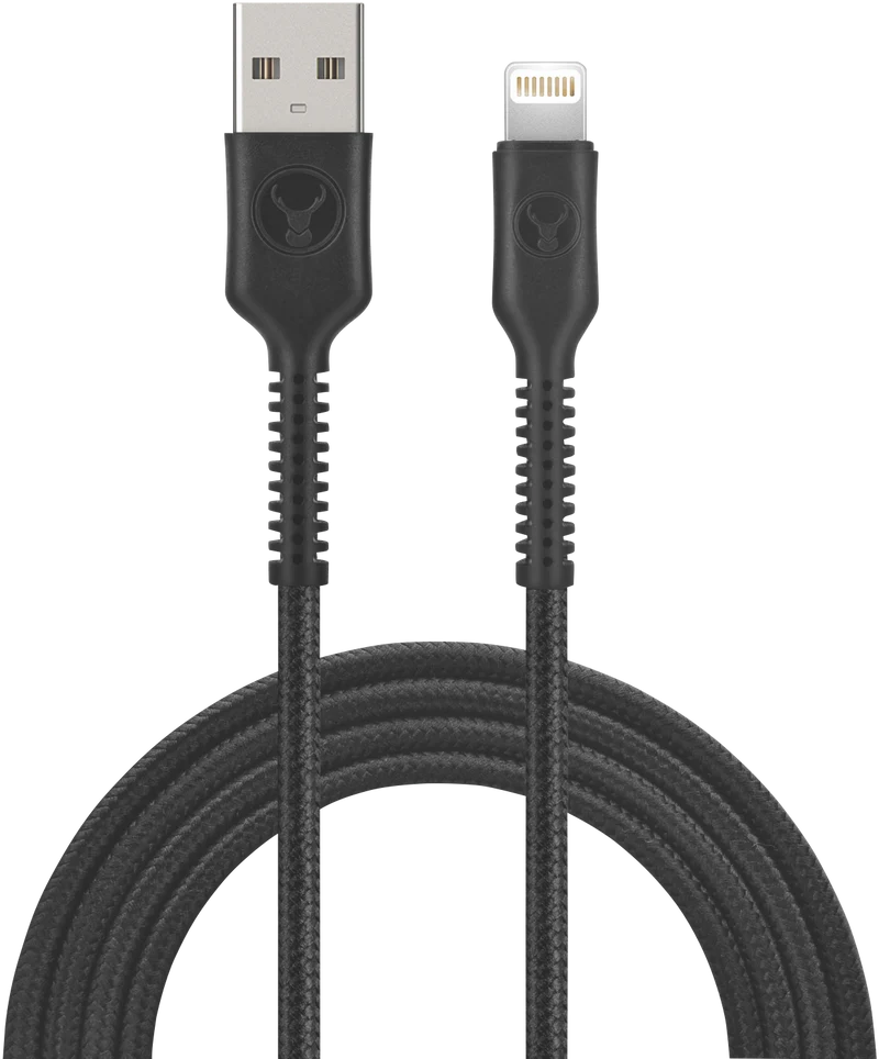 Bonelk Long-Life USB-A to Lightning Cable 1.2m Black