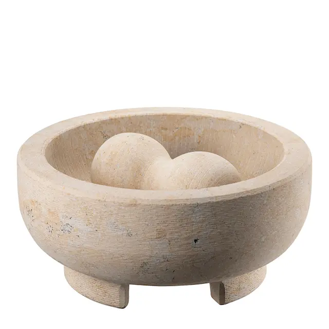 Sabor Mortel 20 cm beige marmor