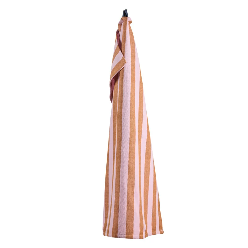 Stribet viskestykke, rosa/orange - 70x50 cm.