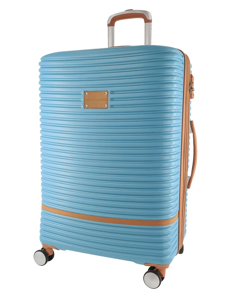 Pierre Cardin Large Hard-Shell Suitcase Travel Luggage 80cm Blue