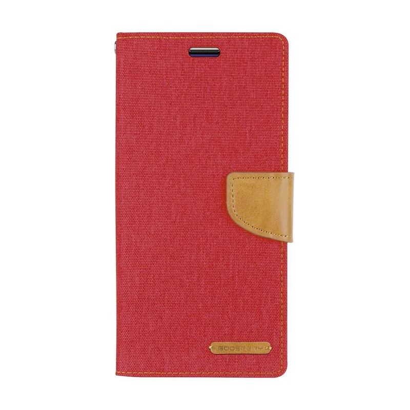 Goospery Canvas Diary for iPhone 14 Pro Max - Red