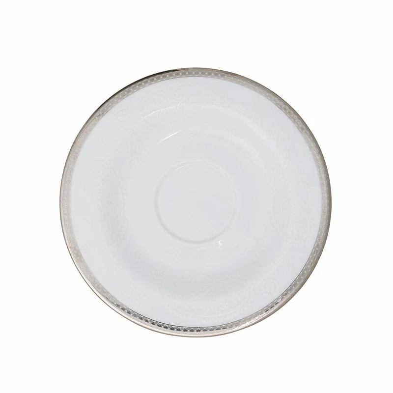 Royal Porcelain Silver Paisley Fat till Kaffekopp 15 cm Vit