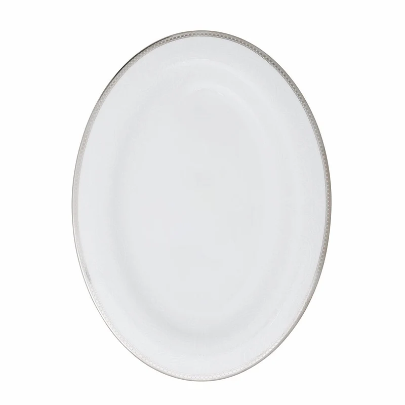 Royal Porcelain Silver Paisley Ovalt Fat 32 cm