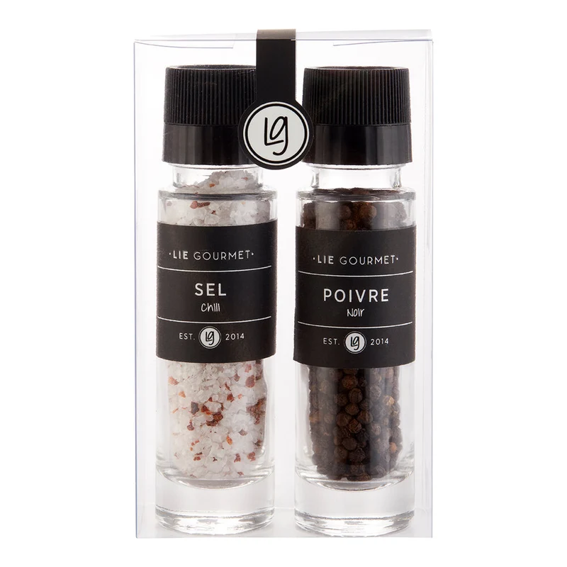 Gaveæske kværne, salt m. chili/peber - 150 g/55 g