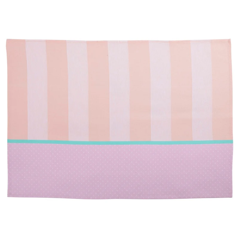 Viskestykke - rosa/orange/hvid