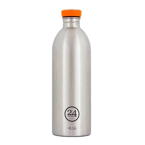 24bottles, Litro vandflaske, sølvfarvet - 1000ml.