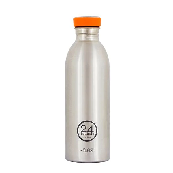 24bottles, Urban vandflaske, sølvfarvet - 500ml.
