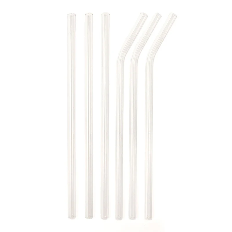 Sugerør - clear reusable (6 stk inkl. børste)