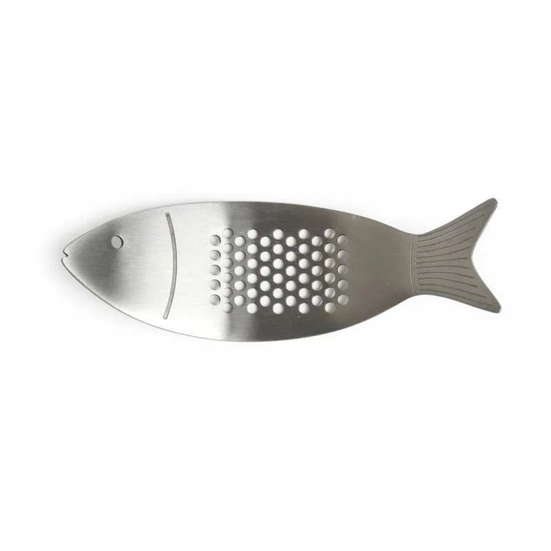 Fish hvidløgspresser - sølvfarvet