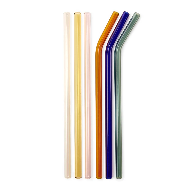 Sugerør - colorful reusable (6 stk inkl. børste)