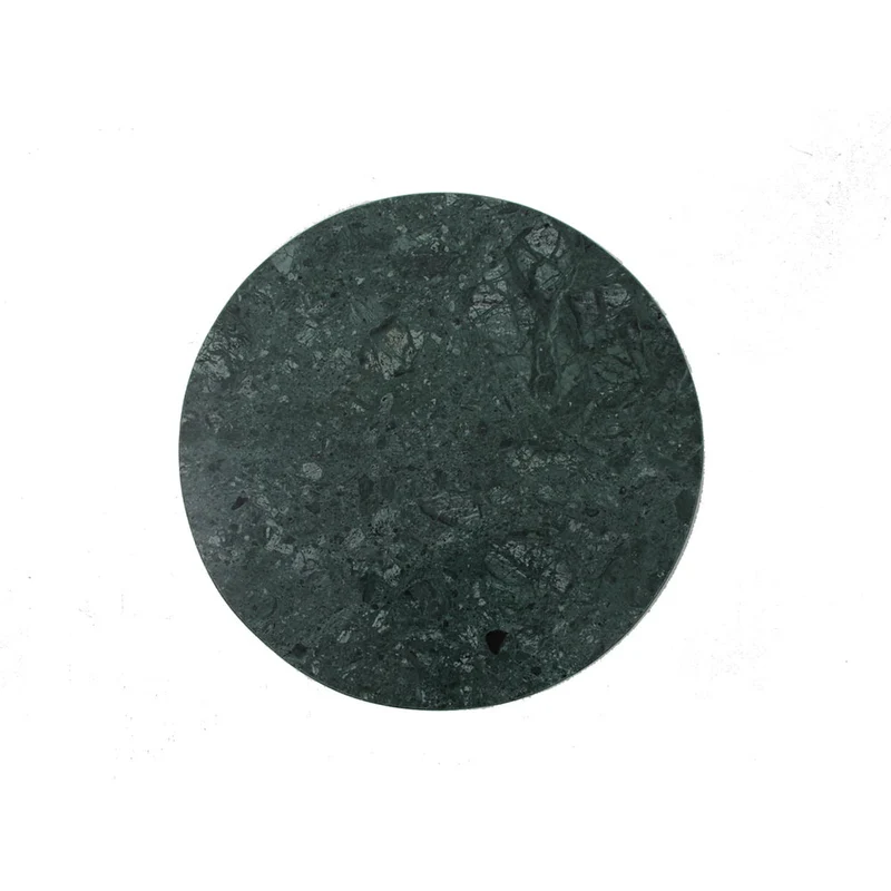 Skærebræt, marmor, grøn - Ø30 cm.