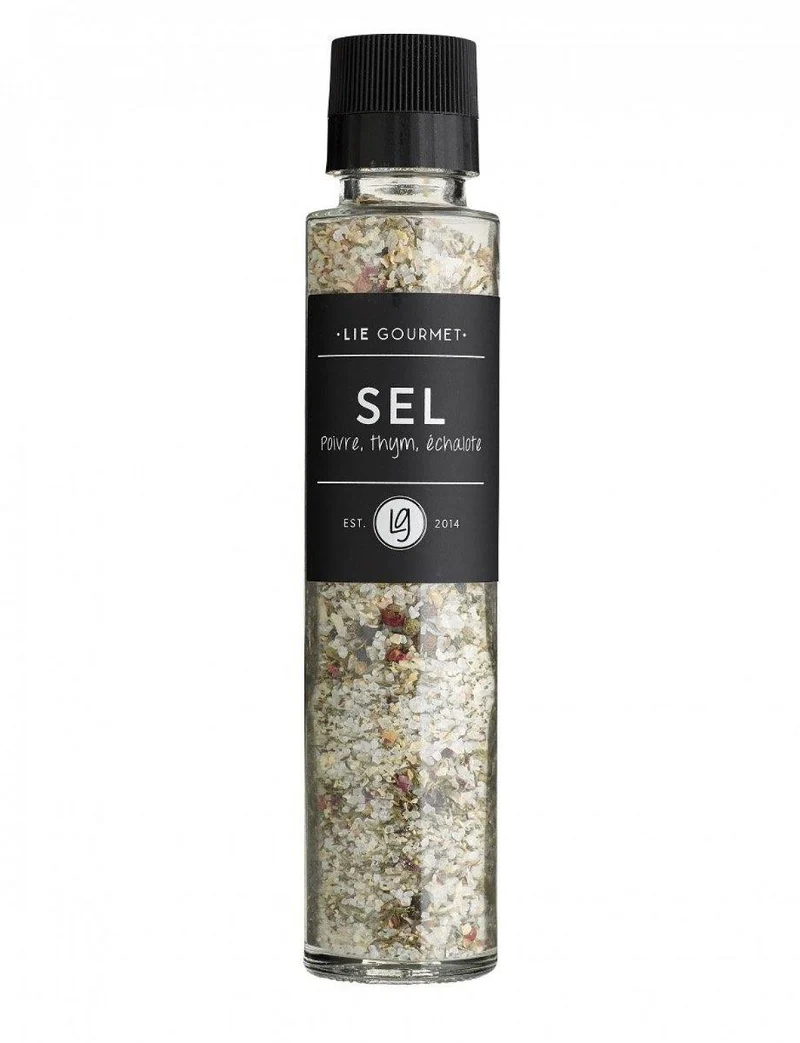 Saltkværn m/ timian, skalotteløg & peber - 290 g.