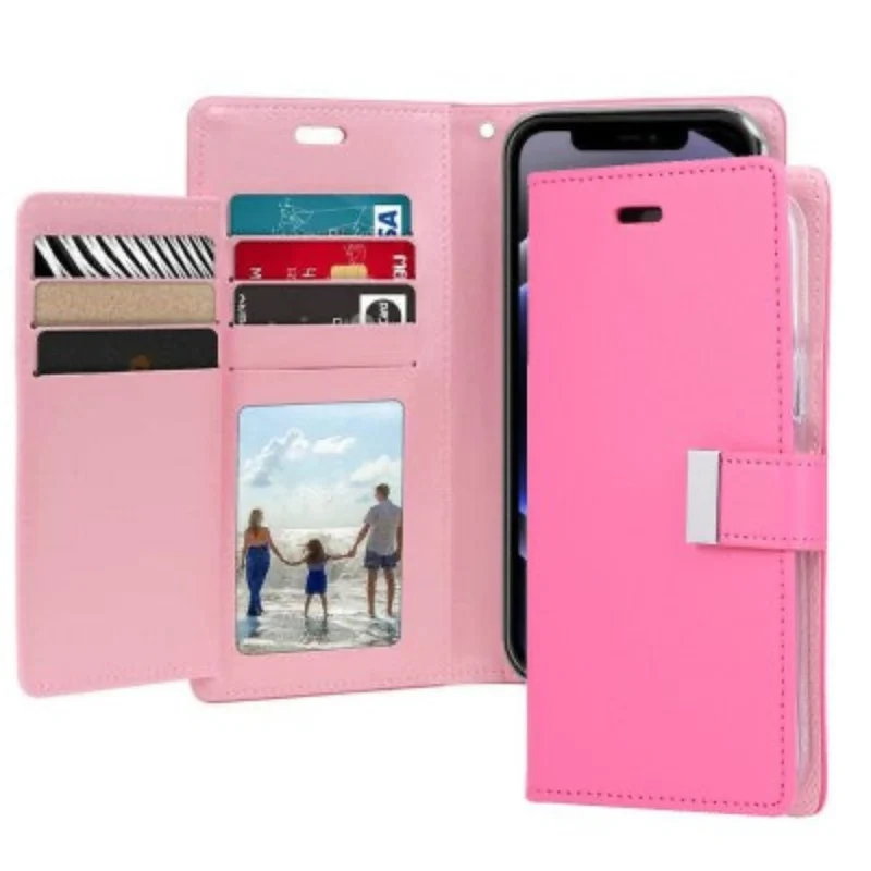 Goospery Rich Diary for iPhone Air - Hot Pink, Non-Magsafe