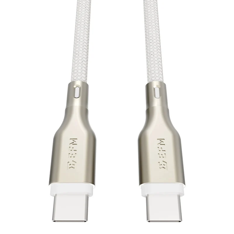 EFM 140W Pro Power and Data USB-C Cable with 2M Braided Cable (White)