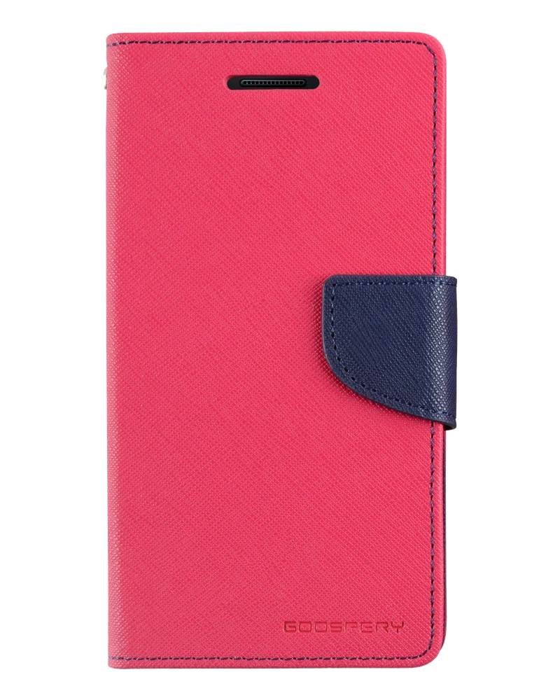 Goospery Fancy Diary for iPhone X/XS - Hot Pink / Navy