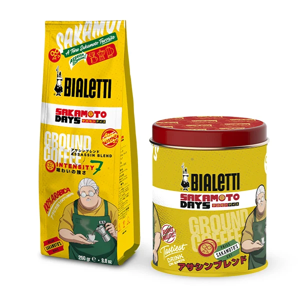 Bialetti x Sakamoto Days Ground Coffee and Gift Tin