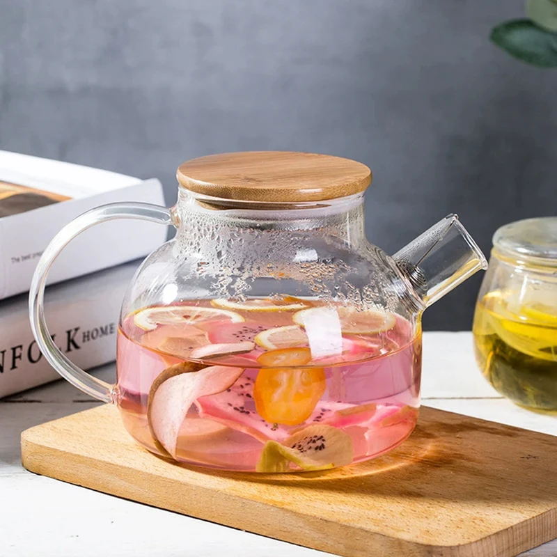 BAMBOO GLASS TEAPOT 1000ml