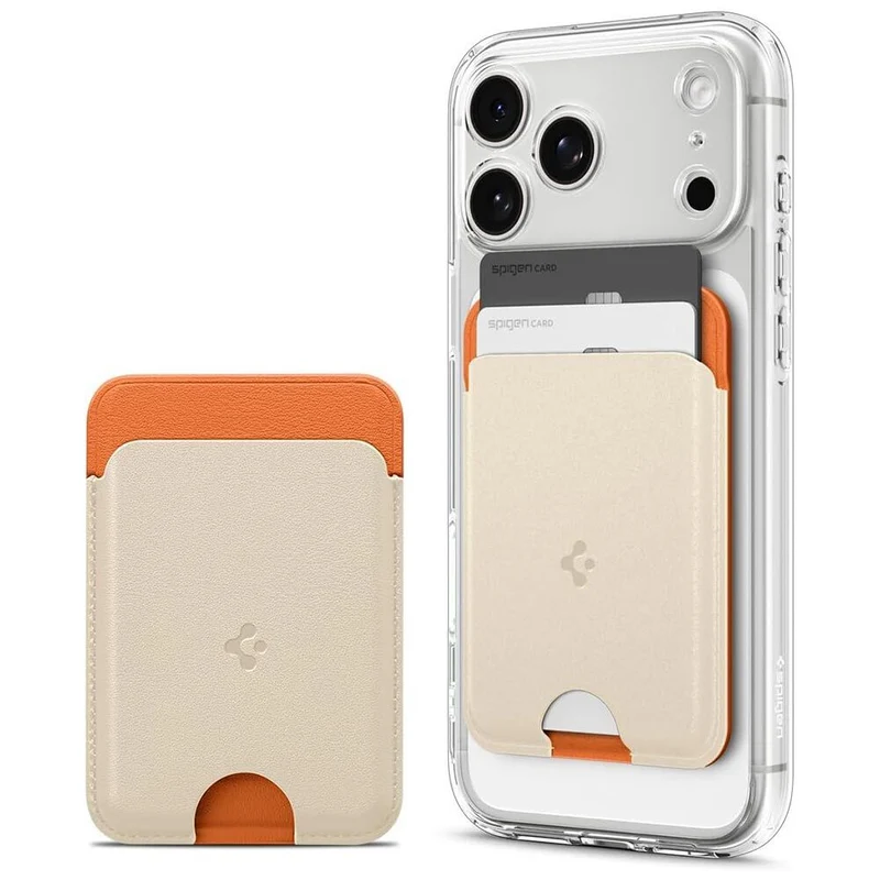 Spigen Nano Pop (MagFit) Card Holder Wallet (Orange Beige)
