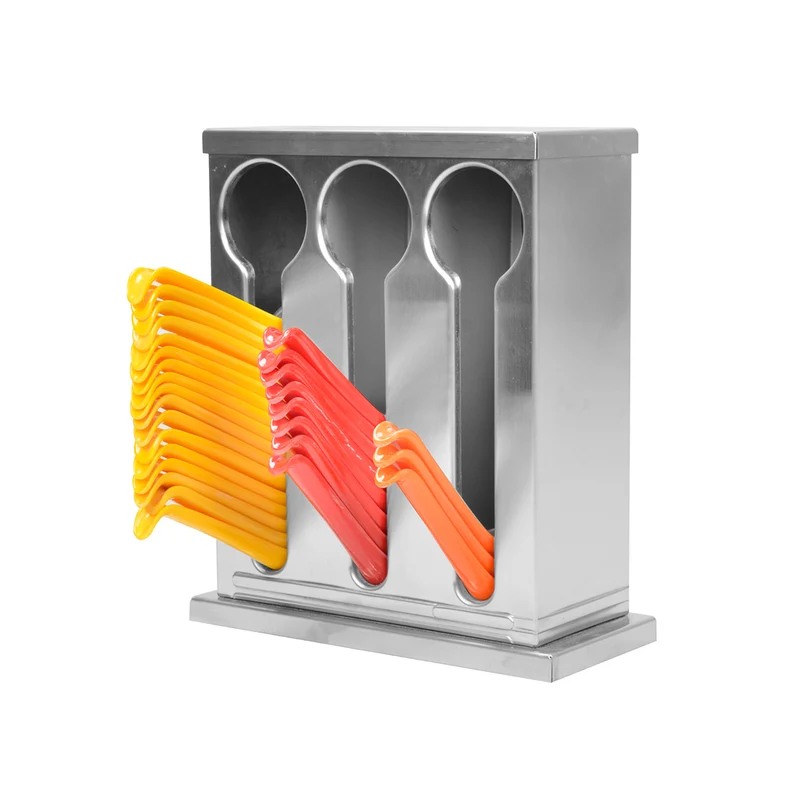 SOGA Stainless Steel Buffet Spoon Holder Storage Rack 3 Holes