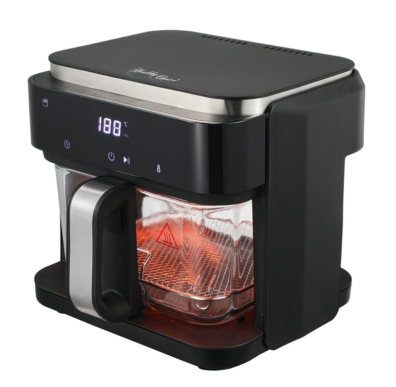 Healthy Choice PFAS-Free 1200–1400W Touch-Controlled Digital Air Fryer with Glass Basket 6.5L